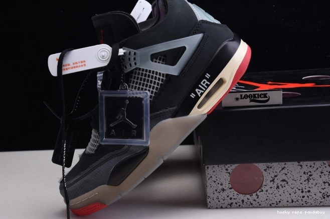 Rep Husky Retro 4 Off CV9388-001 White Bred Air Jordan x 0709